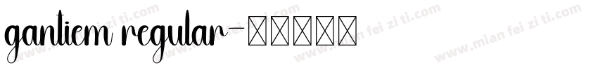 gantiem regular字体转换
